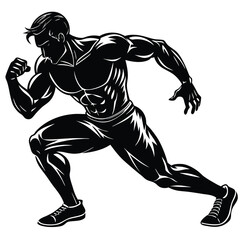 Fototapeta premium A Bodybuilder silhouette vector