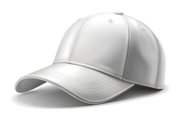Obraz premium White baseball cap with a white brim, design, mockup