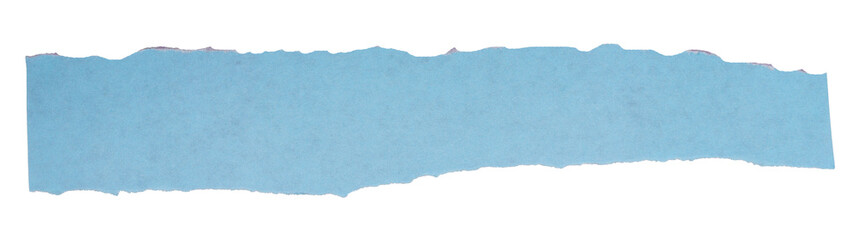 Obraz premium Isolated torn cian stripe of matte paper with copy space on white background