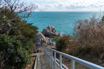 Obraz premium 青い空と青い海