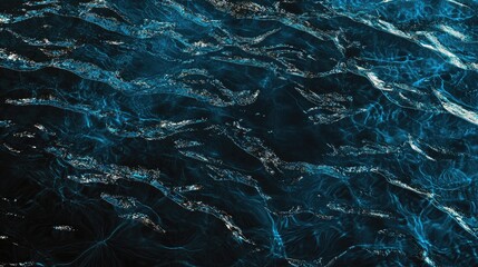 Naklejka premium Dark moody abstract texture with deep blues and blacks, subtle light reflections adding dimension