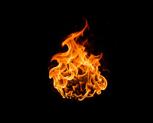 Fire Flame Inferno Overlay isolated on black background