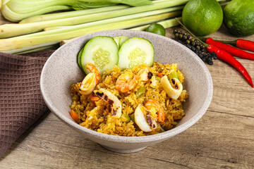 Asian Fried rice with seafood