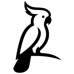 Simple minimalist parrot silhouette © Breck