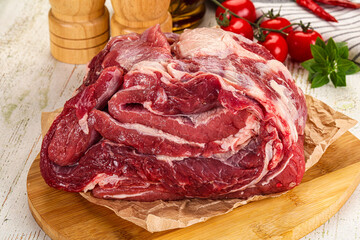 Raw beef meat for cooking