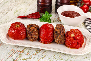 Turkish cuisine - Domatesli Kebab with tomato