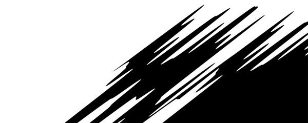 Abstract black and white background with spikes and zigzag line pattern