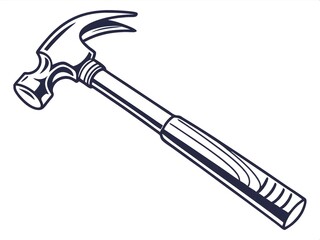hammer line white background 