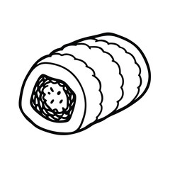 sushi rolls with wasabi