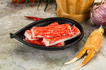 Red crab meat stick surimi