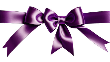 Elegant Purple Satin Bow with Ribbon for Gifts and Decorations