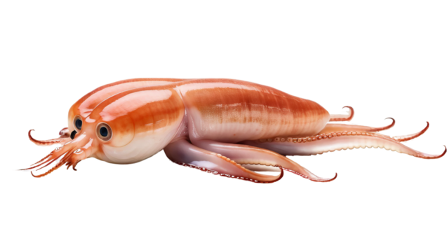 Vibrant Deep Sea Creature with Unique Shaped Body and Tentacles