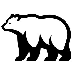 Simple minimalist bear silhouette