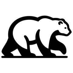 Simple minimalist bear silhouette