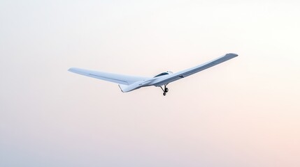 Obraz premium Light aircraft in flight against a soft sky