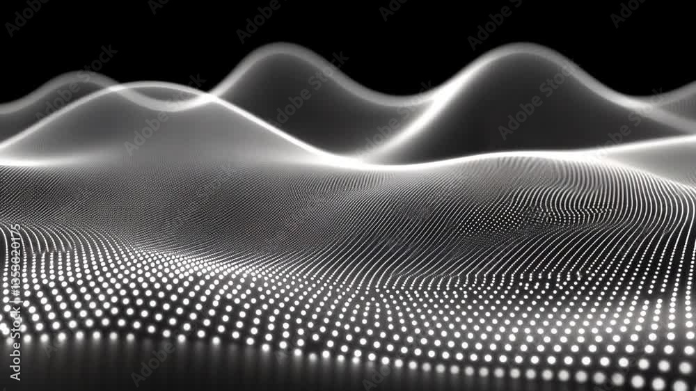 Poster mesmerizing abstract digital background of glowing data lines generative ai