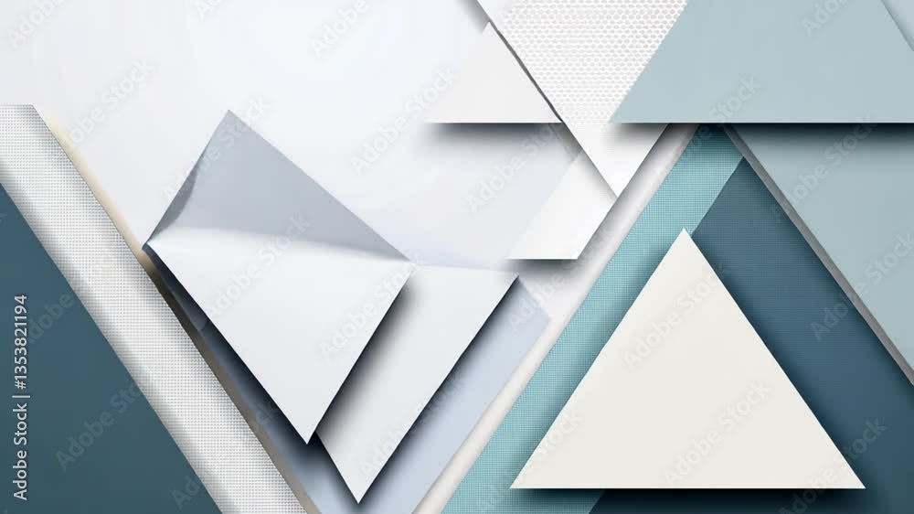 Poster geometric grey and white abstract background with triangular shapes generative ai