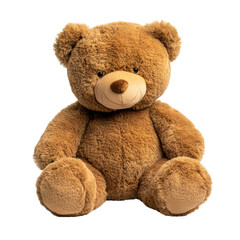 Obraz premium Adorable Brown Teddy Bear Plush Toy with Transparent Background