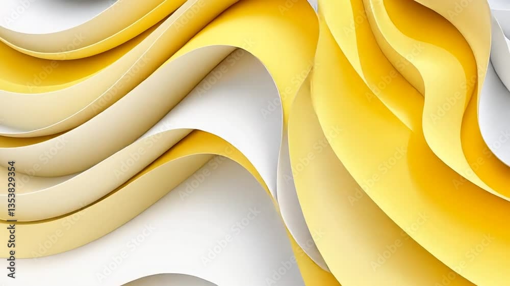 Poster abstract modern yellow lines create dynamic visual flow in design generative ai