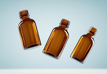 Amber Glass Bottles Levitation