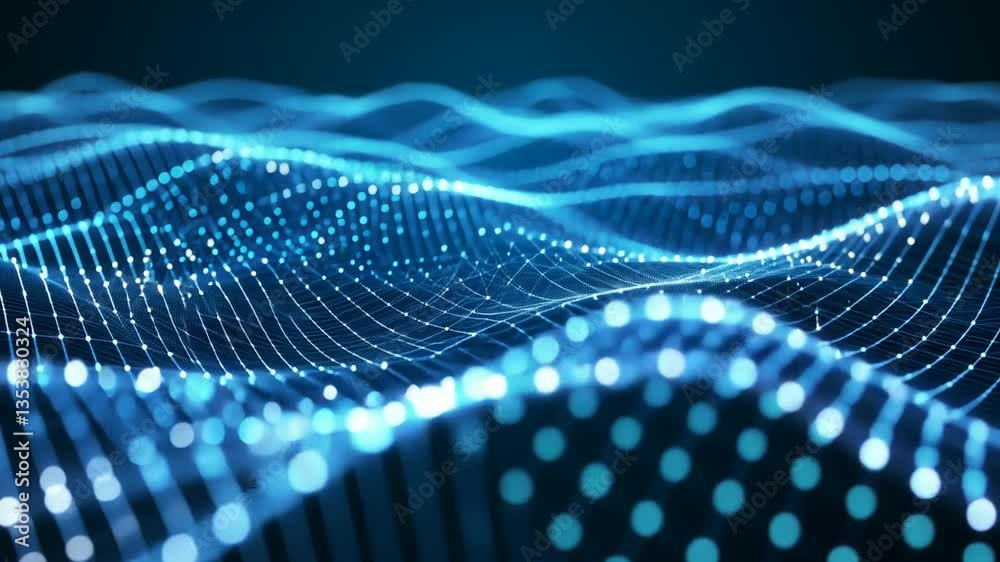 Poster high-tech abstract background of science and technology generative ai