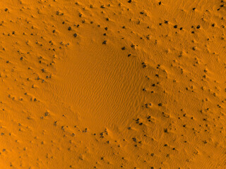 Fairy Circle - Fairy Ring - in orange Sand, Namibia