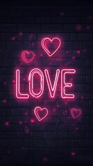 Obraz premium A neon sign with the word 