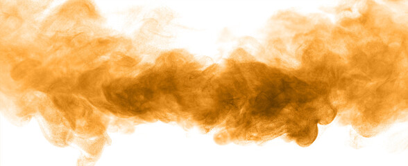 glitter gold dust sand isolated white background. storm particles of dirt flying, fine sand cloud abstract. texture wind of smoke powder in the desert, effect to blow wave brown dust
