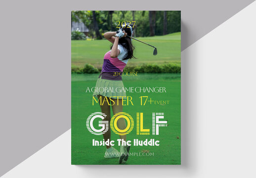 Elegant Golf Sports Magazine Cover Design