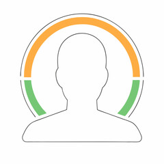 User Profile - A silhouette of a human head and shoulders, representing a user account or profile.