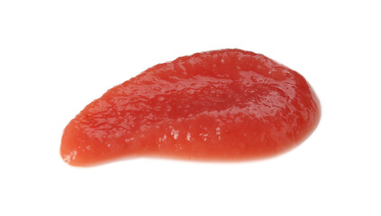 Baby food. Tasty puree on white background