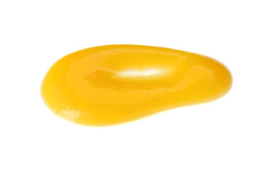 Baby food. Tasty puree on white background