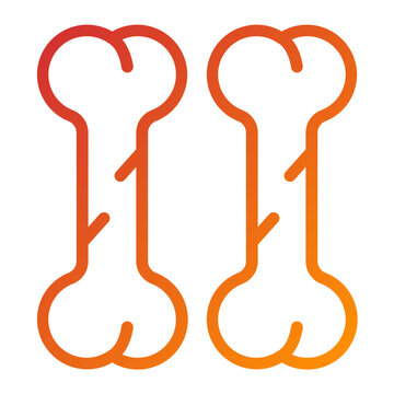 Vector Design Bone Icon Style