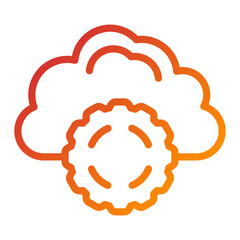Vector Design Cloud Settings Icon Style