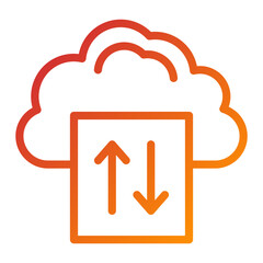Vector Design Cloud Backup Icon Style
