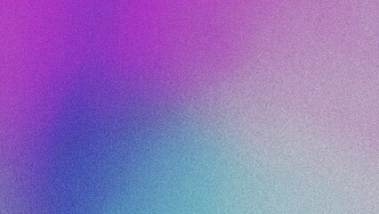 Purple pink blue grainy gradient background. Neon aesthetics background in retro style.