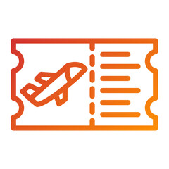 Vector Design Plane Ticket Icon Style