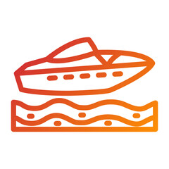 Vector Design Speed Boat Icon Style