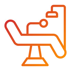 Fototapeta premium Dental Chair Icon Style