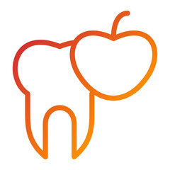 Tooth Nutrition Icon Style
