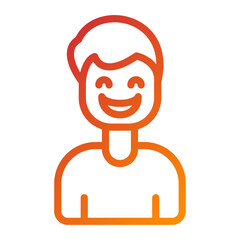 Smiling Man Icon Style