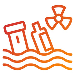 Water Pollution Icon Style