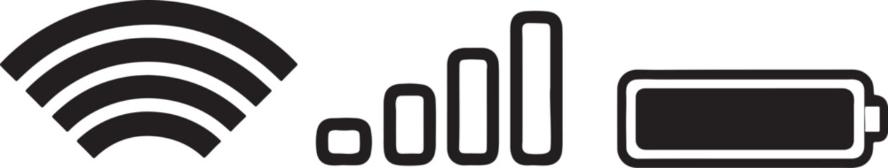 phone network battery wifi icon