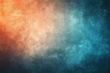 Obraz premium Abstract Textured Background: Warm Orange to Cool Teal Gradient