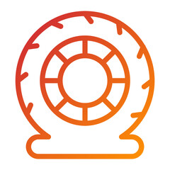 Flat Tire Icon Style