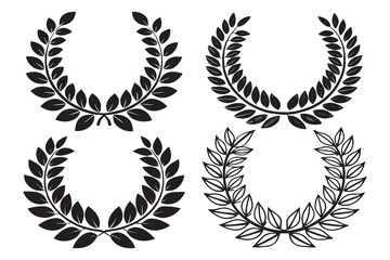 Laurel Wreath Vector Set - Classic Award and Achievement Symbols