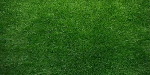 A detailed top-down shot of a healthy and well-manicured green grass surface