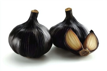 Obraz premium The health benefits of black garlic as a superfood.