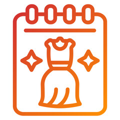 Dress Sketch Icon Style