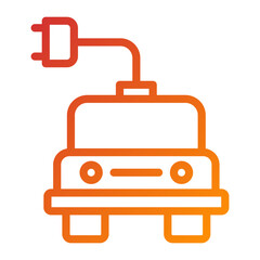 Electric Car Icon Style